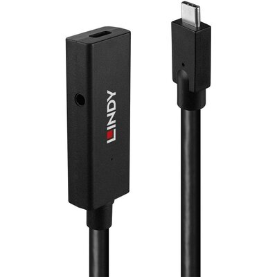 LINDY USB C kábel USB 3.2 Gen2 (USB 3.1 Gen2) USB-C® dugó, USB-C® alj 5.00 m Fekete 43364