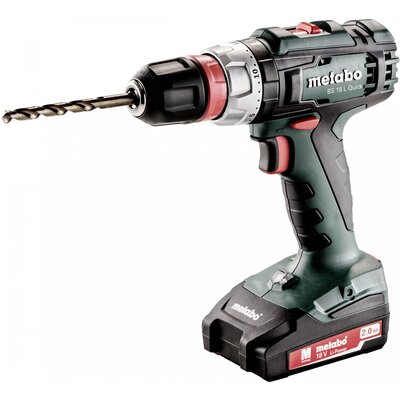 Metabo BS 18 L Quick 602320500 Akkus fúrócsavarozó 18 V 2 Ah Lítiumion 2. akkuval, Hordtáskával