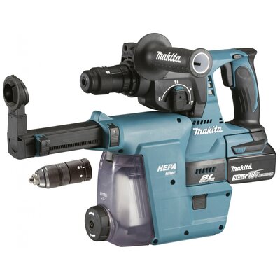 Makita DHR243RTJW SDS-Plus-Akkus kombi kalapács 18 V 5 Ah Töltővel