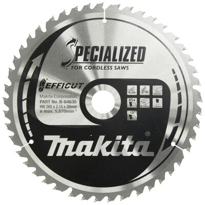 Makita B-64630 Körfűrészlap 260 x 30 x 2.15 mm Fogak száma (collonként): 45 1 db