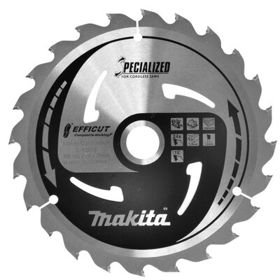 Makita Sägeblatt E-12217 Körfűrészlap 165 x 20 x 1.5 mm Fogak száma (collonként): 24 1 db