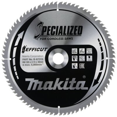 Makita B-67315 Körfűrészlap 305 x 30 x 2.15 mm Fogak száma (collonként): 80 1 db