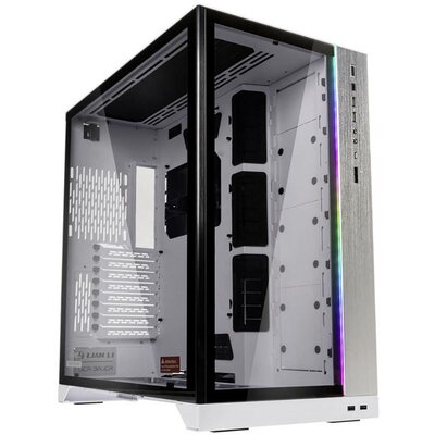 Lian Li O11 Dynamic XL (ROG Certified) Midi torony Számítógép ház, Gaming doboz Fehér, Fekete Beépített világítás, Oldalsó szélvédő, Porszűrő