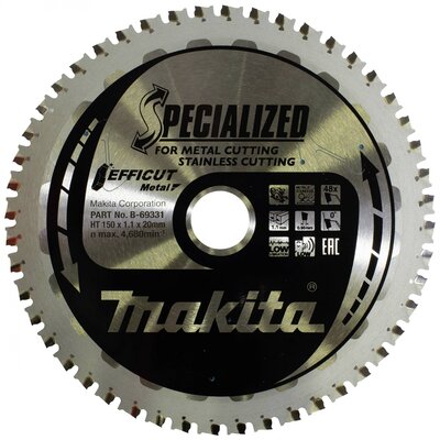 Makita B-69331 Körfűrészlap 150 x 20 x 1.1 mm Fogak száma (collonként): 48 1 db