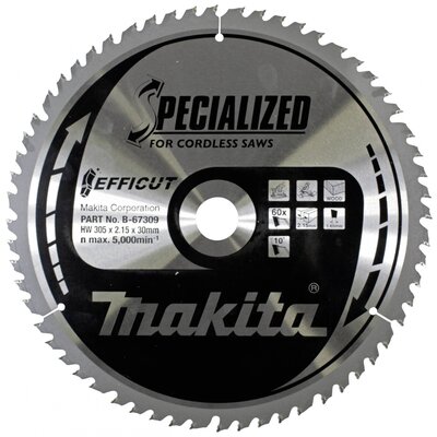 Makita B-67309 Körfűrészlap 305 x 30 x 2.15 mm Fogak száma (collonként): 60 1 db