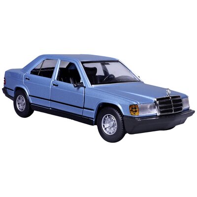 Bburago Mercedes 190E 1987, blau 1:24 Autómodell