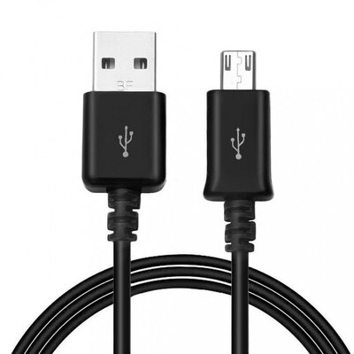 Adatkábel, Micro USB, 150 cm, Samsung, fekete, gyári