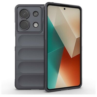 Xiaomi Redmi Note 13 5G, Szilikon tok, közepesen ütésálló, 3D minta, sötétszürke