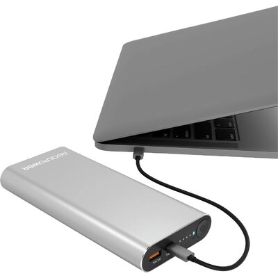 RealPower PB-20000 Powerbank 20000 mAh LiPo Ezüst