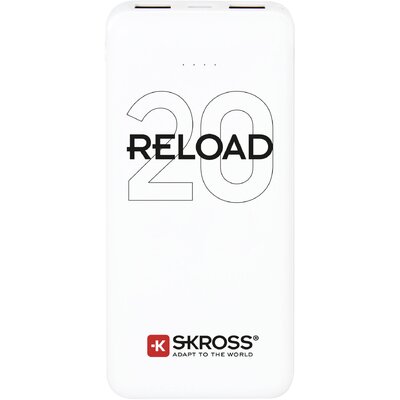 Skross Reload 20 Powerbank 20000 mAh Lítiumion Fehér állapotjelző