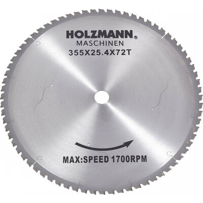 Holzmann Maschinen MKS355SB MKS355SB Keményfém körfűrészlap 355 x 25.4 mm Fogak száma (collonként): 72 1 db