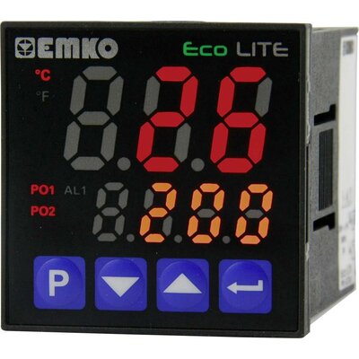 Emko ecoLITE.4.5.2R.0.0 Hőmérséklet szabályozó Pt100, J, K, R, S, T, L -199 - +999 °C Relé, 5 A (H x Sz x Ma) 90 x 48 x 48 mm