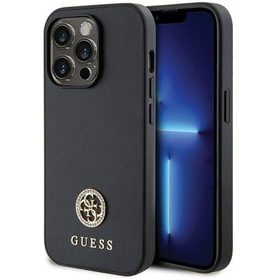 GUESS tok IPHONE 15 Pro GUHCP15LPS4DGPK (Strass Metal Logo) black