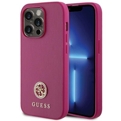 GUESS tok IPHONE 15 Pro GUHCP15LPS4DGPP (Strass Metal Logo) pink