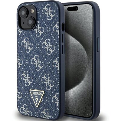 GUESS tok IPHONE 13 / 14 / 15 GUHCP15SPG4GPB (4G Triangle Metal Logo) kék