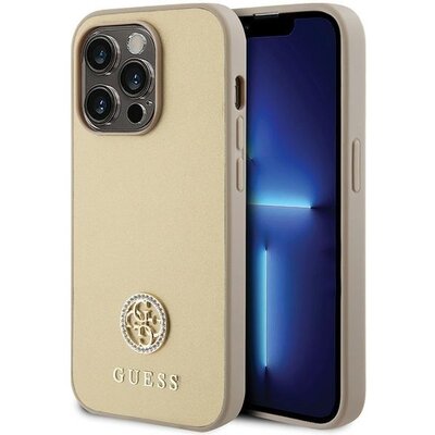 GUESS tok IPHONE 15 Pro GUHCP15LPS4DGPD (Strass Metal Logo) gold arany