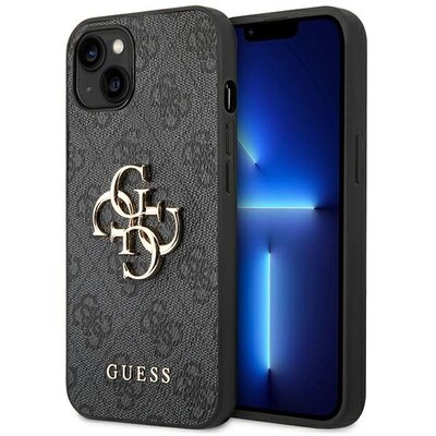 GUESS tok IPHONE 13 / 14 / 15 GUHCP14S4GMGGR (4G Big Metal Logo) szürke