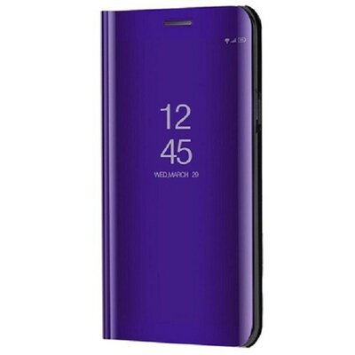 Samsung Galaxy A15 4G / A15 5G SM-A155F / A156B, Oldalra nyíló tok, hívás mutatóval, Smart View Cover, lila (utángyártott)