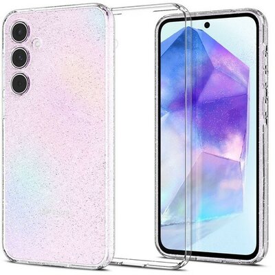 Samsung Galaxy A55 5G SM-A556B, Szilikon tok, Spigen Liquid Crystal Glitter, átlátszó