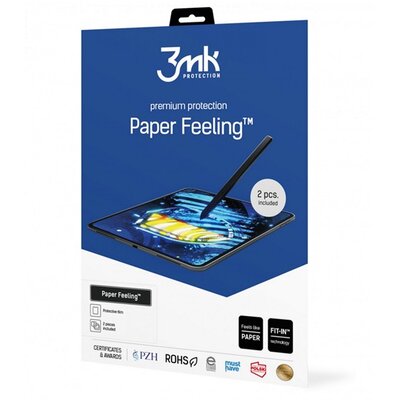 3MK PAPER FEELING képernyővédő fólia 2db (full screen, papír hatás, 0.16mm) ÁTLÁTSZÓ [Apple IPAD Pro 12.9 (2018), Apple IPAD Pro 12.9 (2022), Apple IPAD Pro 12.9 (2021), Apple IPAD Pro 12.9 (2020)]