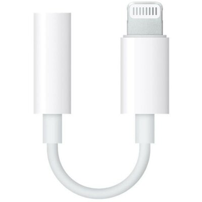 Adapter, Lightning 8pin - 3.5 mm jack átalakító, Apple, fehér, gyári