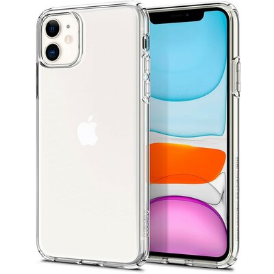 Apple iPhone 11, TPU szilikon tok, Spigen Liquid Crystal, átlátszó