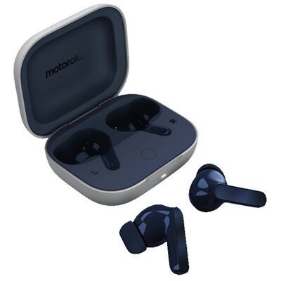 MOTOROLA PG38C05748 MOTOROLA BUDS bluetooth fülhallgató SZTEREO (v5.3, TWS, mikrofon, aktív zajszűrő, vízálló + töltőtok) SÖTÉTKÉK