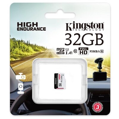 KINGSTON SDCE/32GB KINGSTON memóriakártya 32GB (microSDXC High Endurance - Class 10, A1, UHS-1, U1)