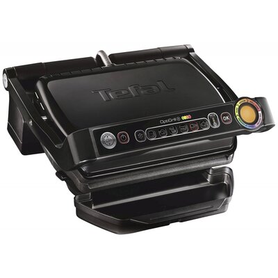 Tefal GC7128 OptiGrill+ Schwarz Kontakt grill Elektromos, Asztali Grillező funkció, Tapadásmentes bevonat, Visszajelző lámpa Fekete