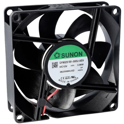 Sunon GE80252B2-000U-AE9 Axiális ventilátor 24 V/DC 96.82 m³/óra (H x Sz x Ma) 25 x 80 x 80 mm