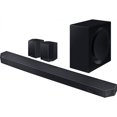 Samsung HW-Q995GC/ZG Surround rendszer Fekete Bluetooth, Dolby Atmos®, Vezeték nélküli mélysugárzóval, Beszédvezérlés, WLAN, Fali rögzítés