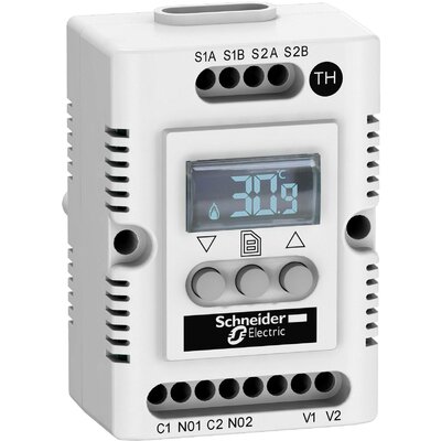 Schneider Electric Kapcsolószekrény termosztát NSYCCOTH230VID 240 V/AC (H x Sz x Ma) 44 x 56 x 85 mm 1 db