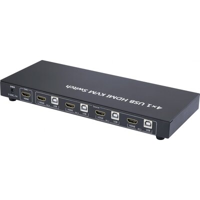 4 portos KVM átkapcsoló HDMI USB, SpeaKa Professional SP-4000672