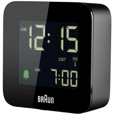 Braun BC08B-DCF Rádiójel vezérlésű Ébresztőóra Fekete Negatív kijelző