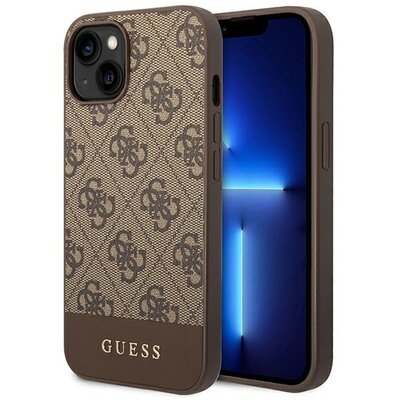 GUESS tok IPHONE 13 / 14 / 15 GUHCP14SG4GLBR (4G Stripe Collection) brown