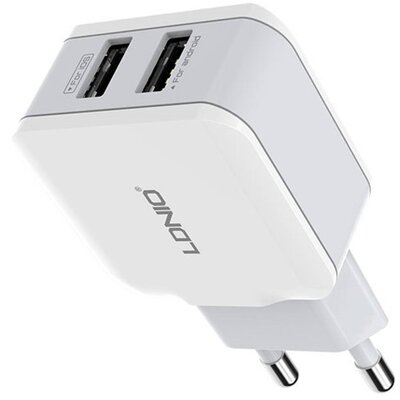 LDNIO A2202 EU LDNIO hálózati töltő USB aljzat (12W, gyorstöltő) FEHÉR