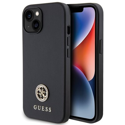 GUESS tok IPHONE 13 / 14 / 15 készülékhez GUHCP15SPS4DGPK (Strass fém logó) fekete