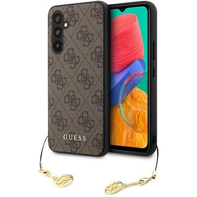 Eredeti előlap tok GUESS GUHCSA54GF4GBR Samsung A54 készülékhez (4G Charms Collection / barna)