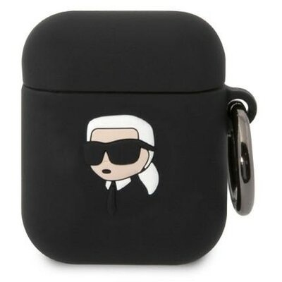 Eredeti tok KARL LAGERFELD KLA2RUNIKK az Apple Airpods 1 / 2 készülékhez (3D Sil NFT Karl / fekete)