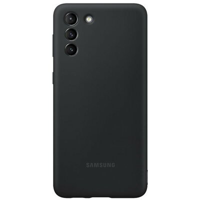 Samsung Galaxy S21 Plus 5G SM-G996, Szilikon tok, fekete, gyári