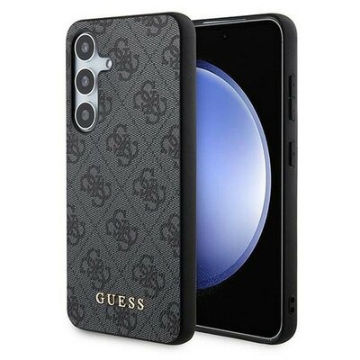 Guess 4G Metal Gold Logo Samsung Galaxy A55 hátlap tok, fekete