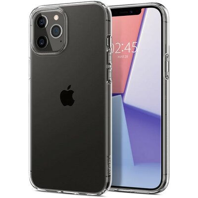 Apple iPhone 12 / 12 Pro, Szilikon tok, Spigen Crystal Flex, átlátszó