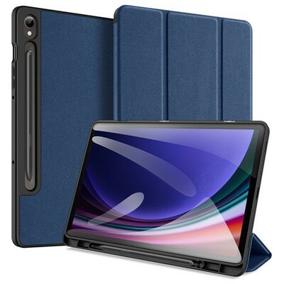 Samsung Galaxy Tab S9 FE (10.9) SM-X510 / X516B, mappa tok, Trifold, S Pen tartóval, Dux Ducis Domo, sötétkék