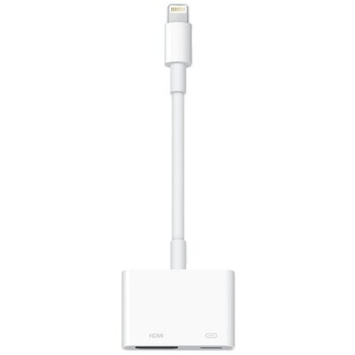 APPLE MW2P3ZM/A APPLE TV/HDMI adapter kábel (HDMI-DV+lightning aljzat - lightning, MD826ZM/A utód) FEHÉR