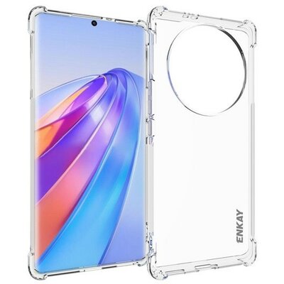 Huawei Honor Magic 5 Lite / X9a / X40, Szilikon tok, közepesen ütésálló, légpárnás sarok, Enkay, átlátszó