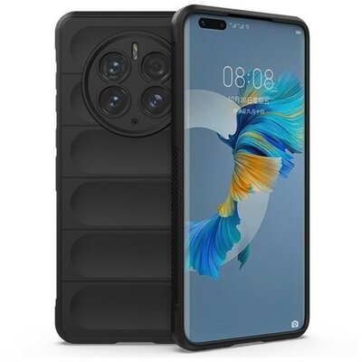 Huawei Mate 50 Pro, Szilikon tok, közepesen ütésálló, 3D minta, fekete