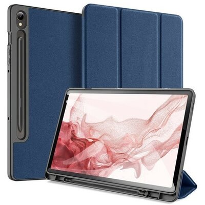 Samsung Galaxy Tab S9 11.0 SM-X710 / X716B, mappa tok, Trifold, S Pen tartóval, Dux Ducis Domo, sötétkék