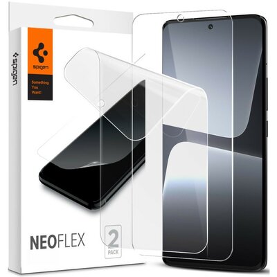 Xiaomi 13 Pro, Kijelzővédő fólia (az íves részre is!), Spigen Neo Flex, Clear Prémium, 2 db / csomag