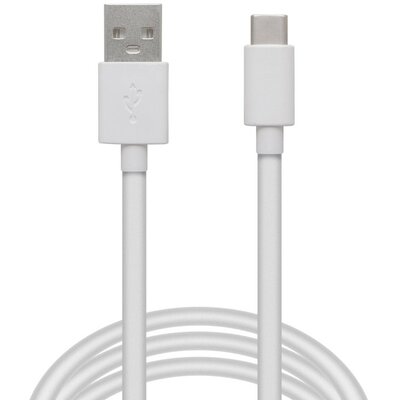 USB töltő- és adatkábel, USB Type-C, 200 cm, fehér