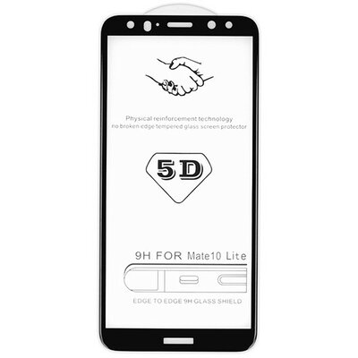 Xiaomi Redmi Note 8, Kijelzővédő fólia, ütésálló fólia (az íves részre is!), Tempered Glass (edzett üveg), fekete